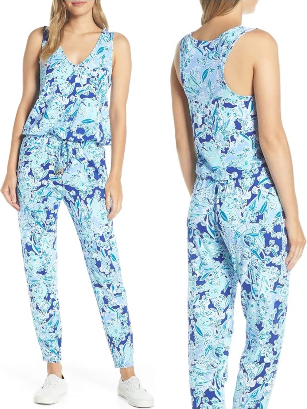Lilly Pulitzer Paulina Jumpsuit Koalifications Casual Coastal Vacation. G41